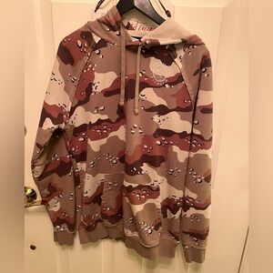 Gymshark Men's Brown Camouflage Slim Fit Legacy Hoodie | Large